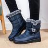 Fashion Women's  Winter Snow Boots Fluffy Fur Platform Ankle Boots for Women Outdoor Thick Plush Warm Cotton Shoes Flat Bottom Boines