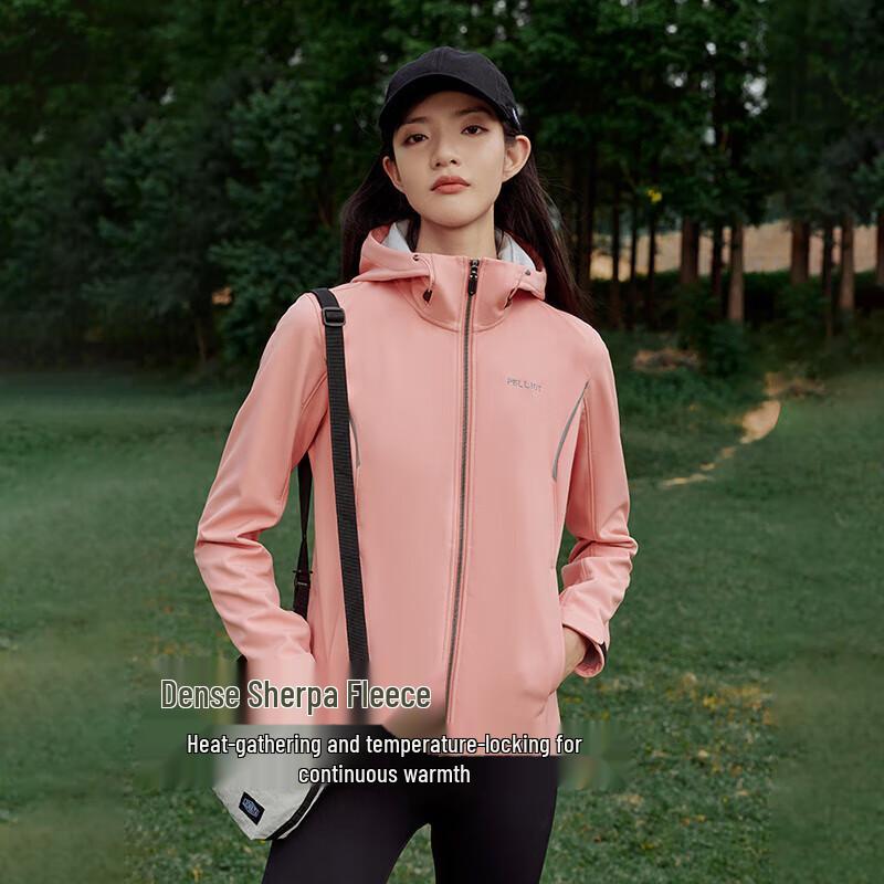 

PELLIOT Женская куртка софтшелл с флисовой подкладкой и капюшоном XL