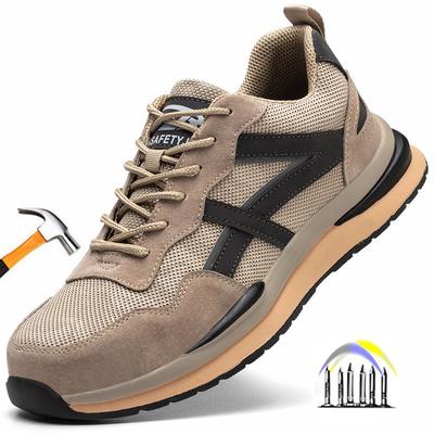 Safety Work Shoes with Steel Toe Anti Puncture Anti-slip Work Shoes Breathable Work Safety Sneakers Lightweight Security Shoes