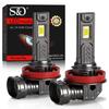 2Pcs 30000LM H8 H11 LED Headlight Bulbs Canbus H7 9005 HB3 9006 HB4 16Core CSP LED Fanless Headlamp Fog Lights Auto Lamp Plug&Play 6000K White