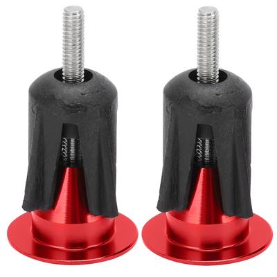 2PCS Tapón de Extremo de Manillar de Bicicleta Tapón de Manillar de Bicicleta para Bicicletas de Montaña Bicicletas de CarreteraRojo