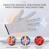 TENS EMS Massage Gloves 4 Mode 9 Level Hand Muscle Relaxation Device Beauty Spa Wellness Tool USB Rechargeable Silver Fiber