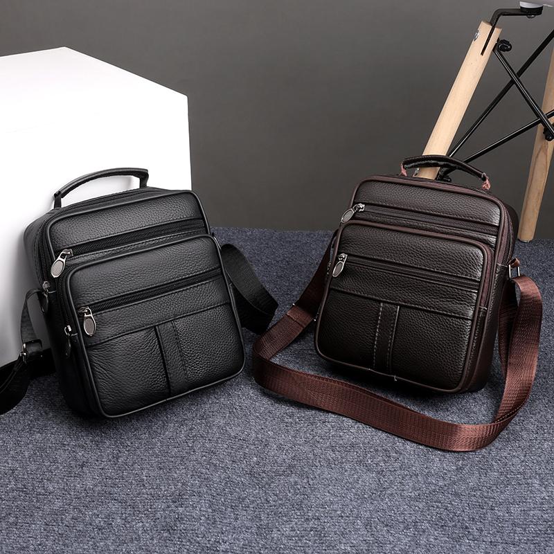 Vintage Leder Umhängetasche für Herren – Klassische Messenger Crossbody Tasche für Business Casual & Reisegebrauch