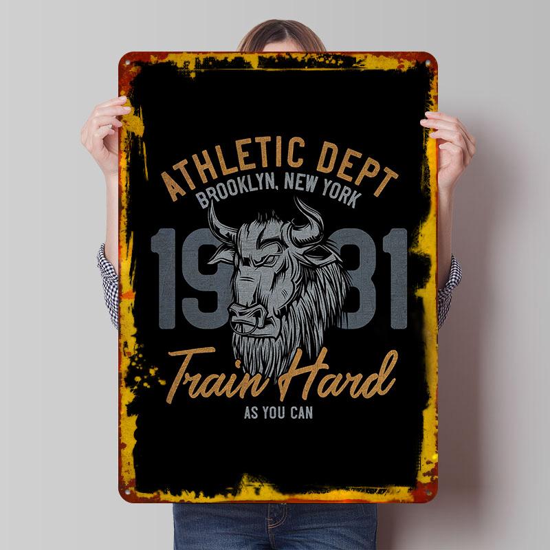 

Athletic Dept Metal Poster Customized Wall Art Retro Vintage Tinplate Signs for Coffee Bar Accessories Office Decor Wand Deko 7.9x11.8In(20x30cm)