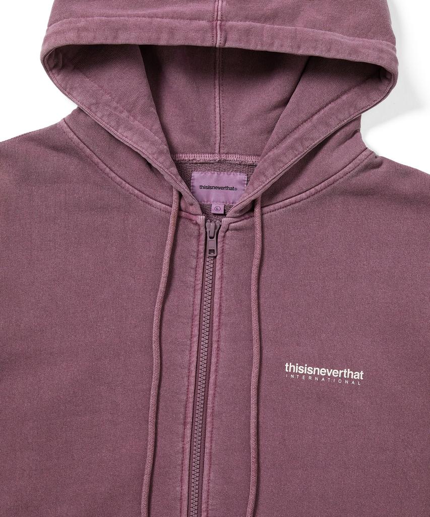 Thisisneverthat Intl. Logo Zip Up Hoodie Fuchsia