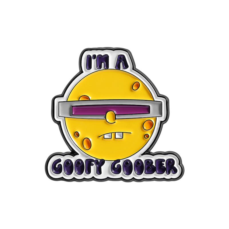 Cartoon Anime Enamel Pins Custom Just Your Average Goofy Goober Brooches Lapel Badges Clothes Funny Jewelry Gift for Kid Friends