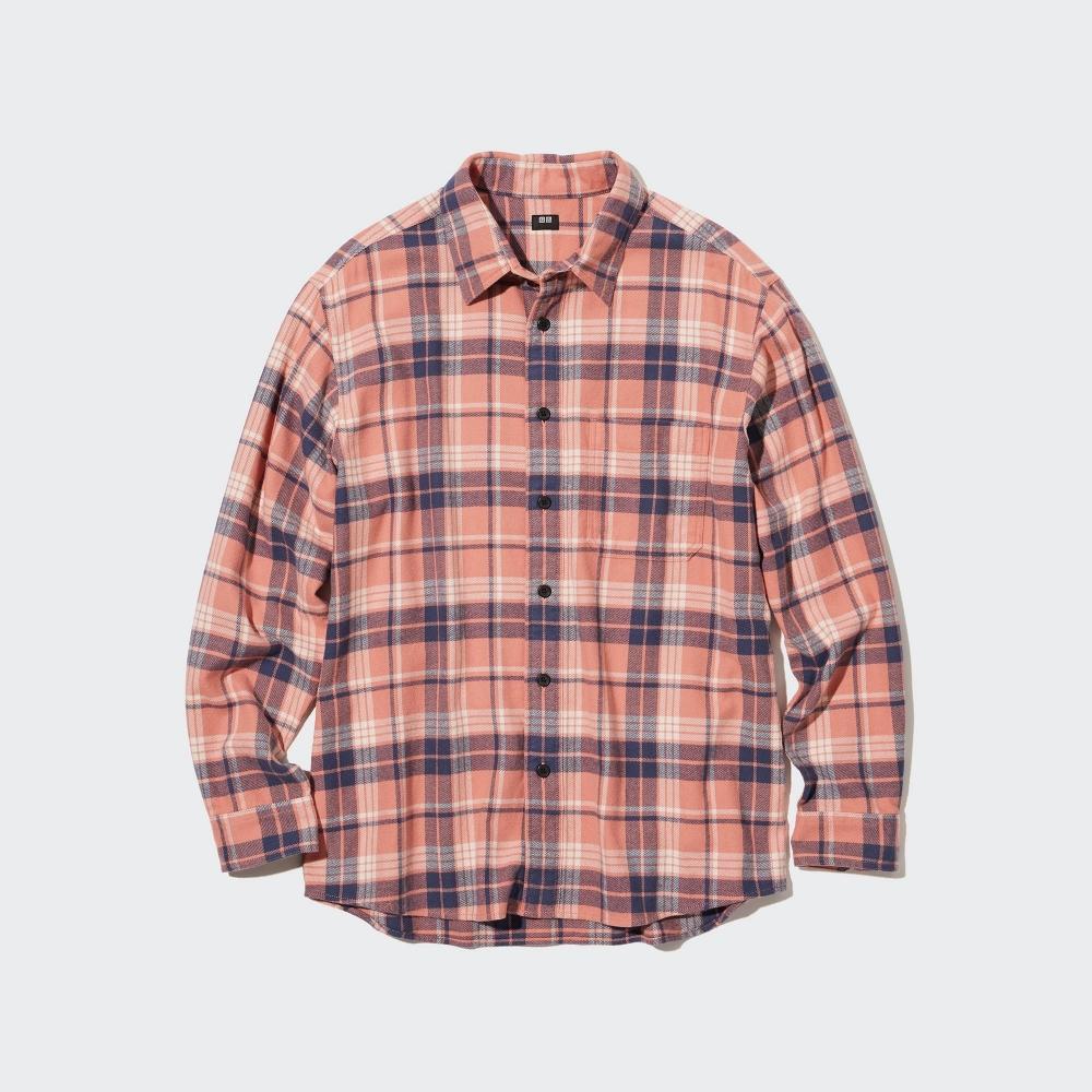 

UNIQLO JAPAN Фланелевая рубашка в клетку, стандартный воротник, длинные рукава