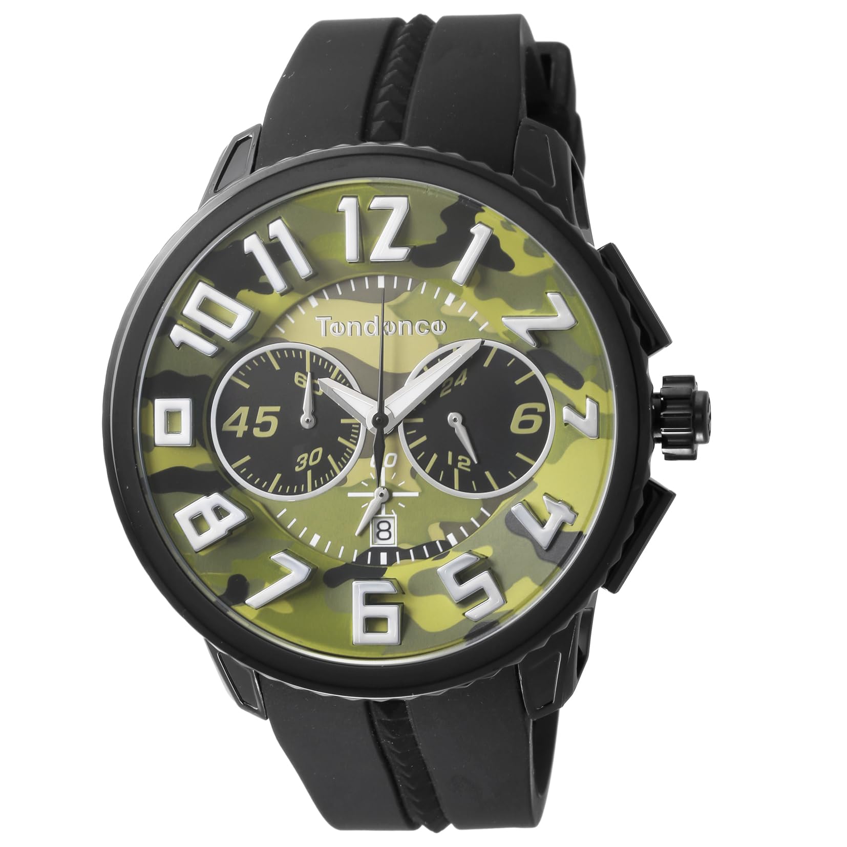 

Tendence Men s Gulliver Round Camo Casual Watch (TY046021-BK) in Black (Parallel Import)