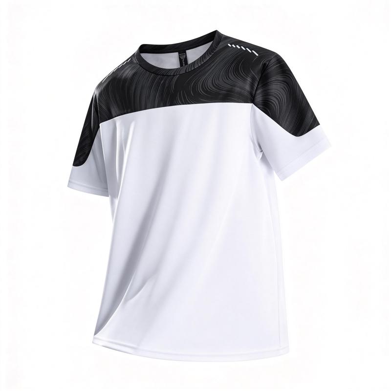 

Quick Drying T-shirt Men s Ice Silk Sports Short Sleeved Mesh Training Running Fitness Casual Top XXXXXL белый