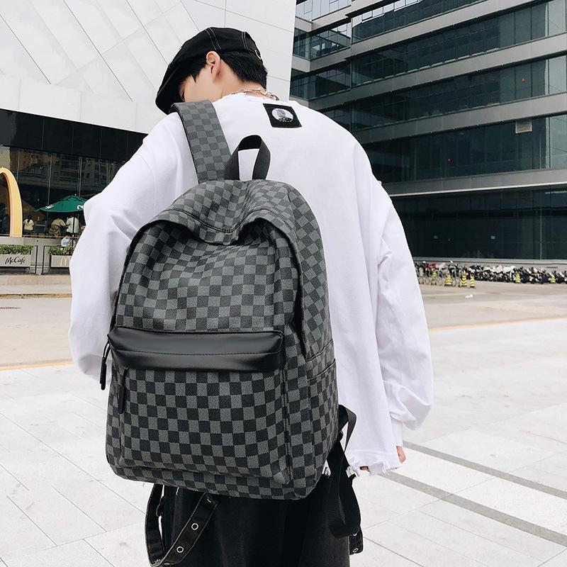 Zaino1011 nuovo zaino a quadri da uomo e da donna per uscire borsa da viaggio retrò per computer zaino versatile casual per studenti