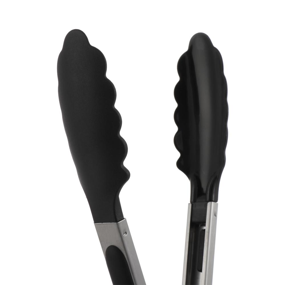 27/36cm New BBQ Tools Appliances Stainless Steel Head Salad Food Clip Silicone Handle Barbecue Tongs