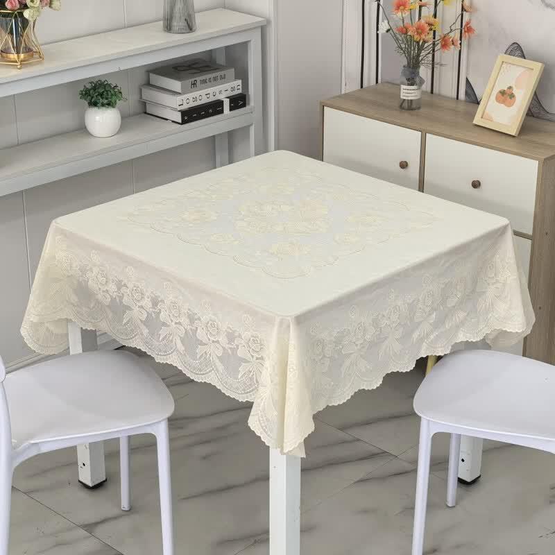 New Chinese Style Waterproof PVC Tablecloth with Gold Print