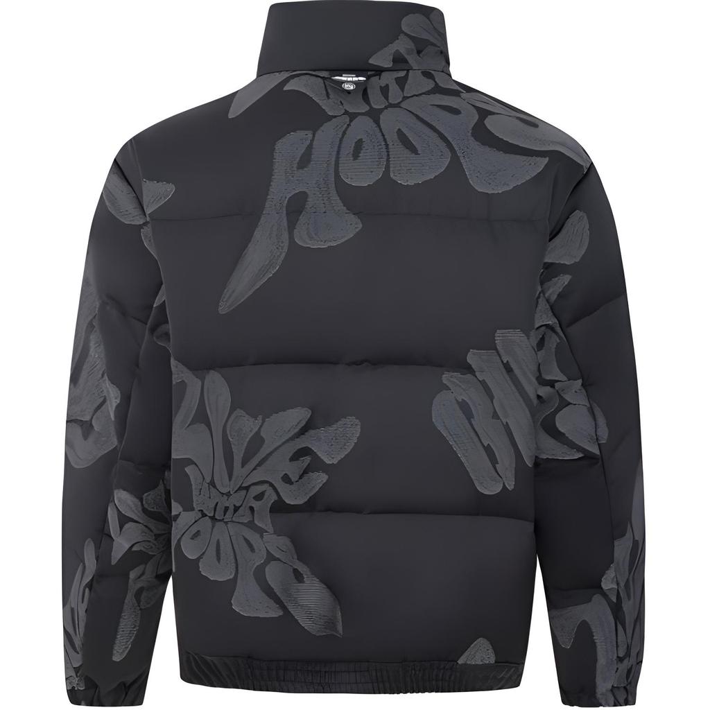 Li-Ning Anti-Five Series Full Print Zipper Stand Collar Comfortable Breathable Versatile Loose Down Jacket Men Outerwear Black AYMU071-4