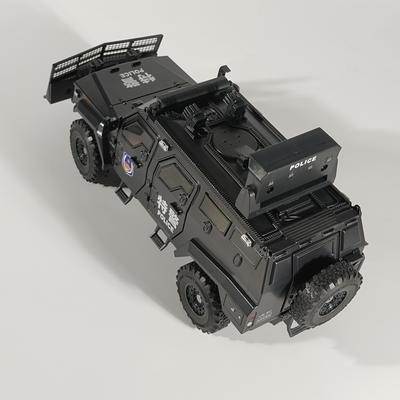 1:24 Spinosaurus Armored Vehicle Off Road SUV Diecast Model Alloy Metal Police Sound & Light Series Collection Hobbies Ornament