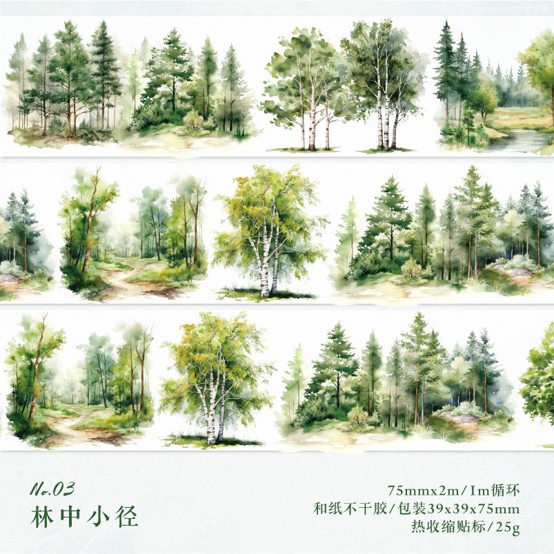 

Mr. Paper, Autumn Forest Series Washi Tape Stickers, Scrapbook Phone Cases, Notebook Diaries, Decorative Stationery Stickers