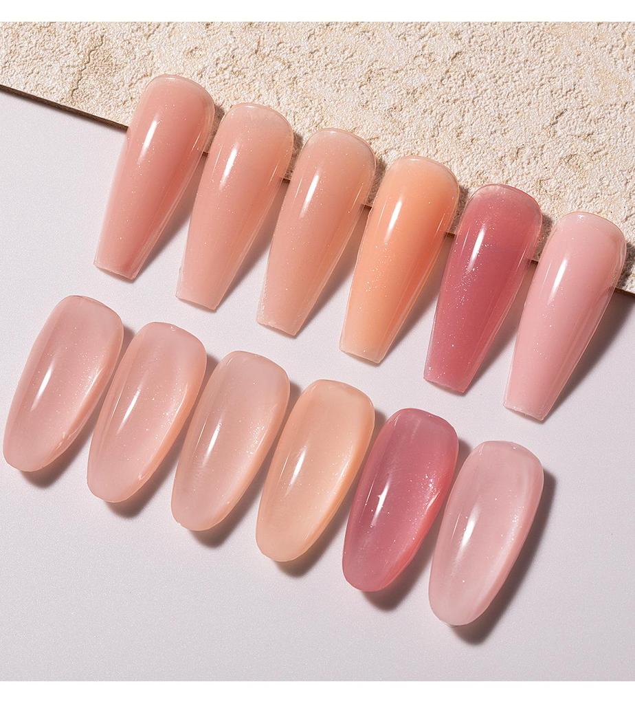 Nail Extension Gel Set: 24 Fine Glitter Colors for Phototherapy & Crystal Nails