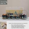 Nordic Stone Tea Set with 'A Thousand Li of Rivers and Mountains' Design