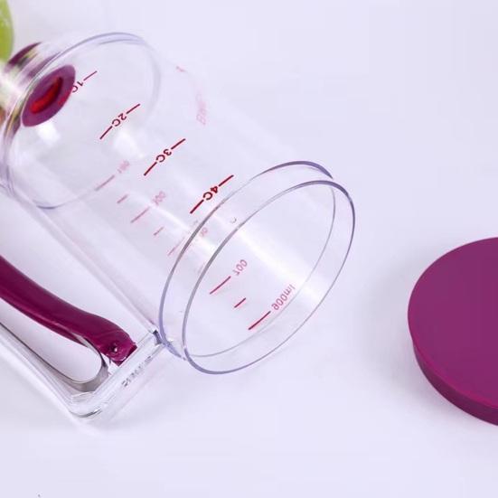 Handheld Batter Funnel Separator BPA-Free Safe Materials Leak-Proof Sealing Precise Measurement 1-4 Cups Integrated Baking Funnel