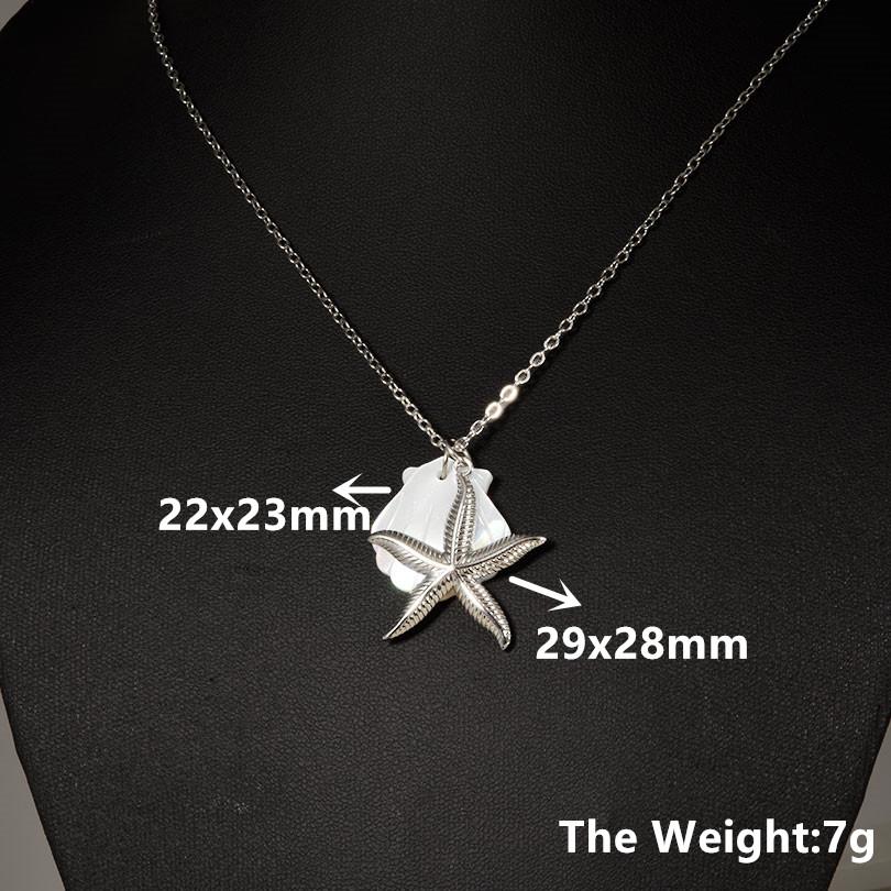1Pc Stainless Steel Animal Starfish Turtle Octopus Seahorse Pendant Necklaces Vintage Summer Conch Shell Women Collar Jewelry