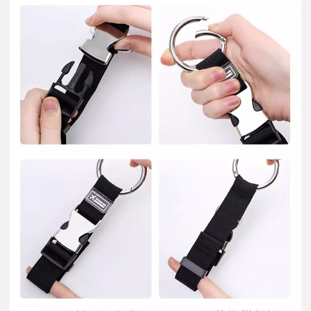 Jacket Gripper Handbag Clip Luggage Strap Add Bag Gripper Round Carabiner Trunk Holder Keychain Suitcases Belt Outdoor