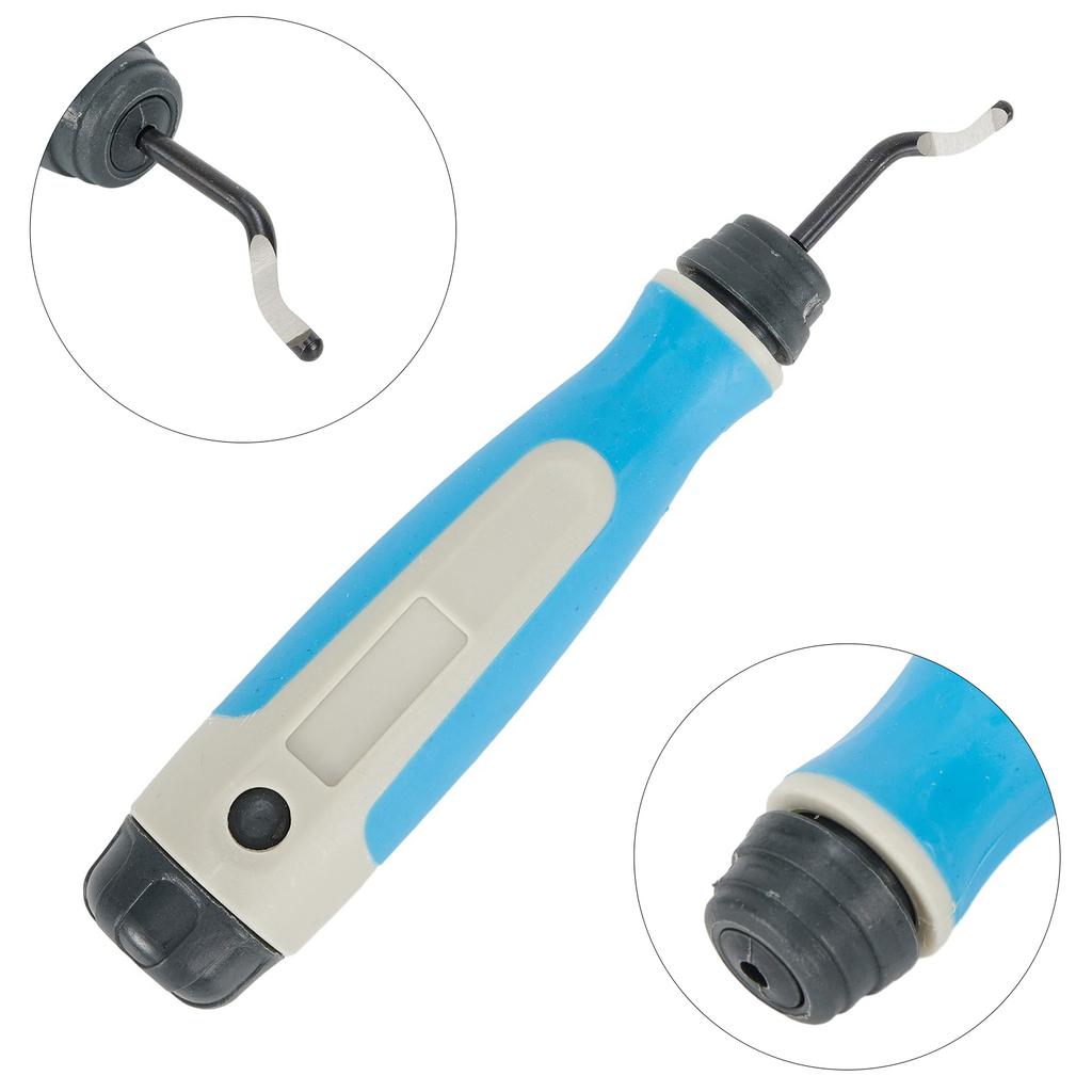 High Quality Nice Portable Pratical Deburring Tool Burr Scraper Rubber Blue Deburring Handle 1 PC Blade Ergonomic