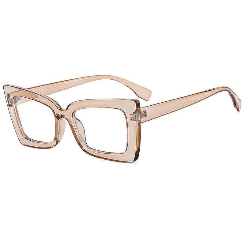 

Women Cat Eye Large Square Glasses Luxury Brand Frames Optical Computer EyeGlasses Fashion Prescription Eyewear Anti Blue Light 0