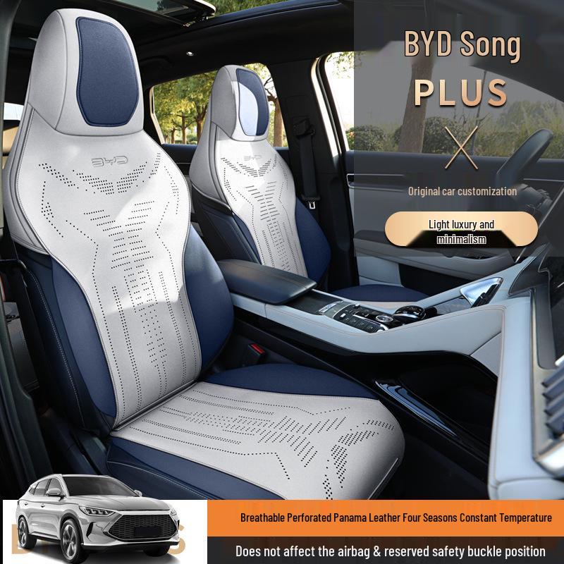 BYD Song PLUS Semi-Enclosed Suede Car Seat Cushion - Universal Saddle Pad for All Seasons