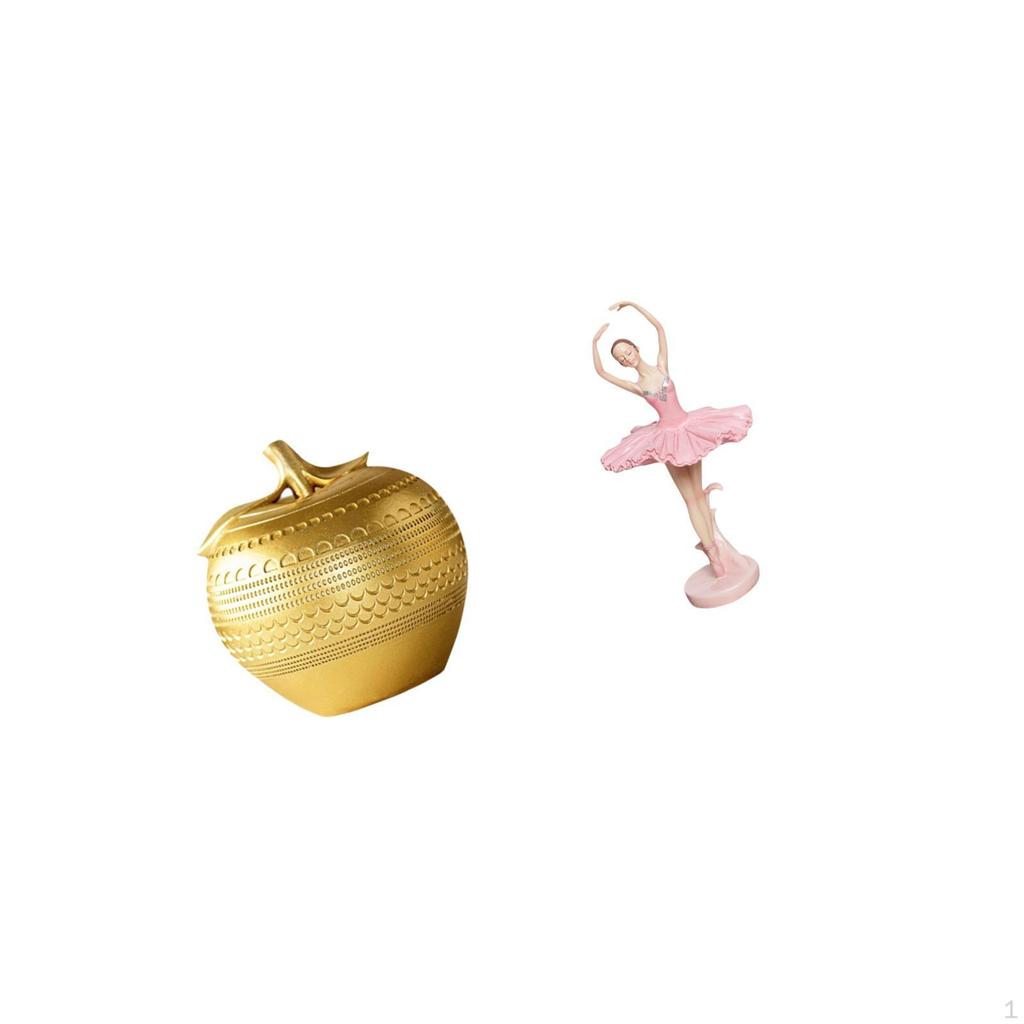 Elegant Resin Ballerina Figurine Modern Art Sculpture for Tabletop Bookshelf Dining Room Bedroom