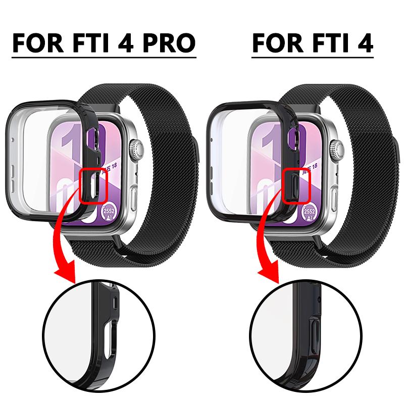 Case+Milanese loop Band for Huawei Watch Fit 4 Pro strap Accessories metal Stainless Steel correa Bracelet for huawei fit 4 band