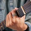 Retro Daisy Flower Adjustable Open Ring for Men Women Punk Gothic Edgy Silver-plated Copper  T Boho Accessories Gift