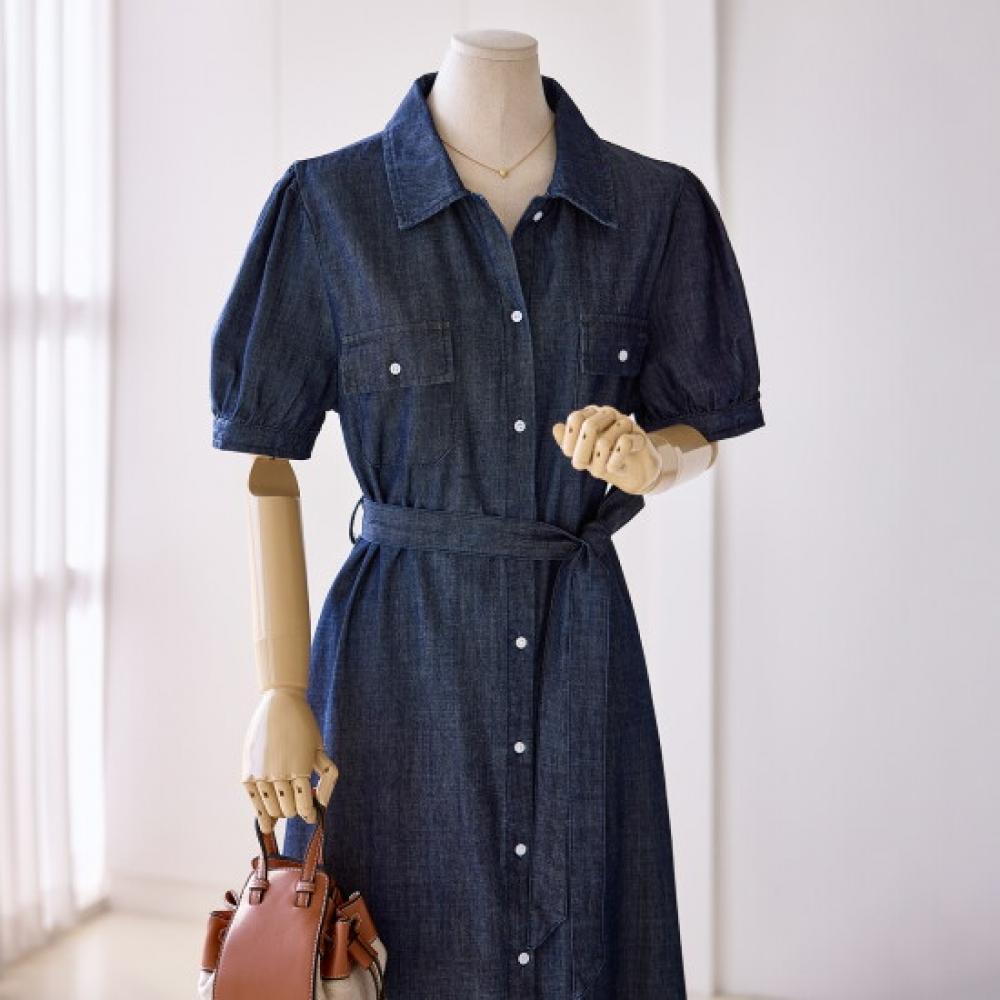 Customable Short Sleeve Denim Dress T2504op606b