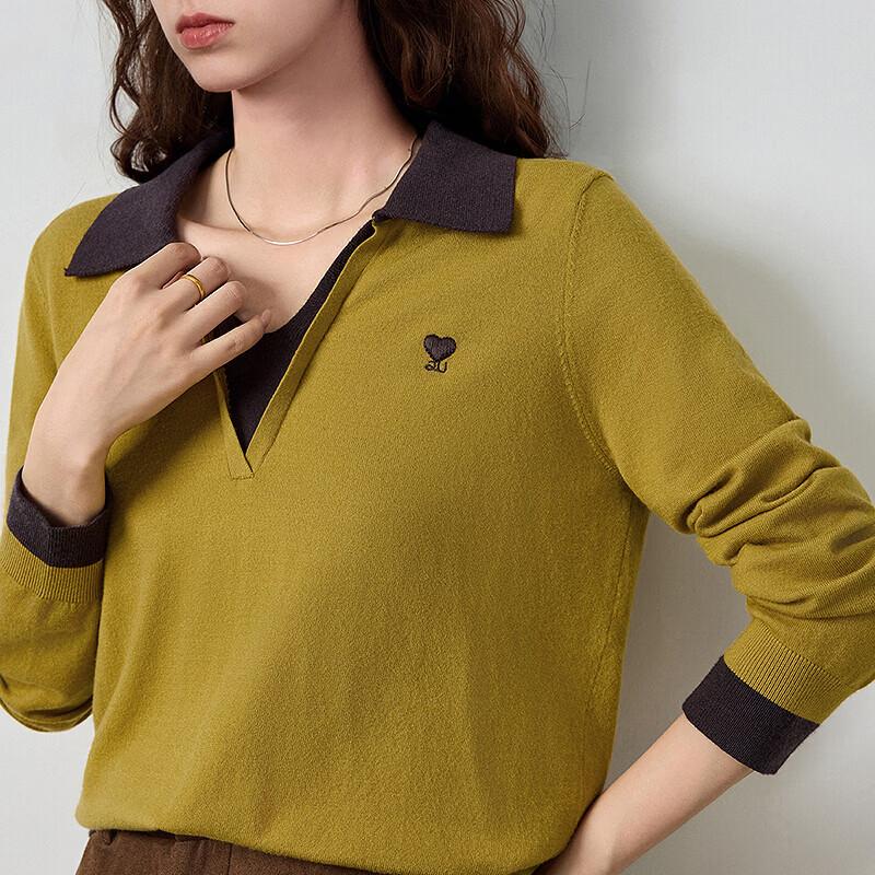 CHUYU Women's Polo Collar Knit Sweater