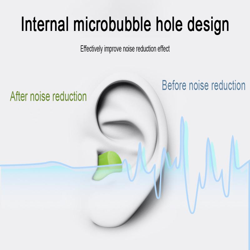 Tampões de Ouvido de Silicone Macio Para Dormir Anti Ruído Bloqueio de Ronco Confortáveis Reutilizáveis Tampões de Ouvido Para Dormir Auxílio Saudável Para o Sono
