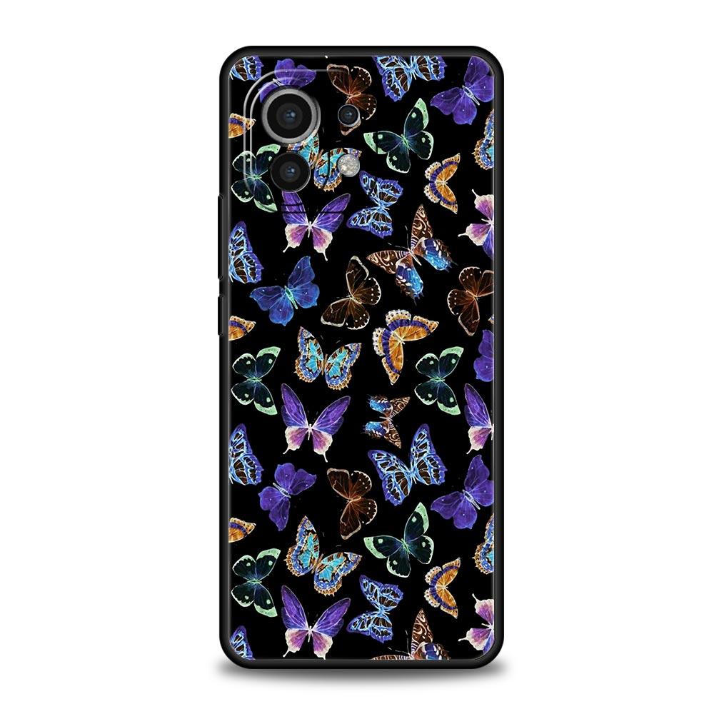 Etui na telefon dla Xiaomi Poco X4 X3 NFC F3 F4 M3 M4 Mi Note 12T 10 11 Ultra 11T 13 Pro 10T 12 Lite 9T 5G Miękkie etui motyl