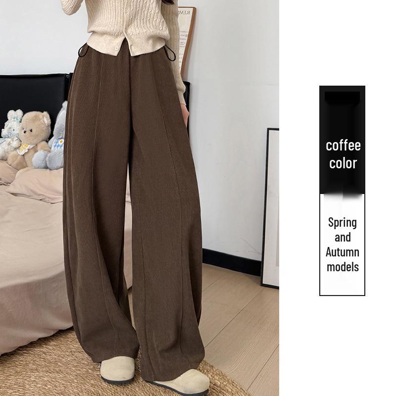 

Maternity Corduroy Wide-Leg Pants: Balloon, Plus Velvet, Slimming, Coffee Color, Autumn/Winter 2025 Edition XL