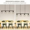 Lampe suspension 4 lumières - NETTLIFE - Modèle 4 lampes - Noir - Métal &amp; verre - E14 Ø68cm