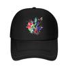 Vibrant Watercolor Hummingbird Fligh Mesh Baseball Cap Polyester Forward Observations Hat Adjustable Golf Hat Summer