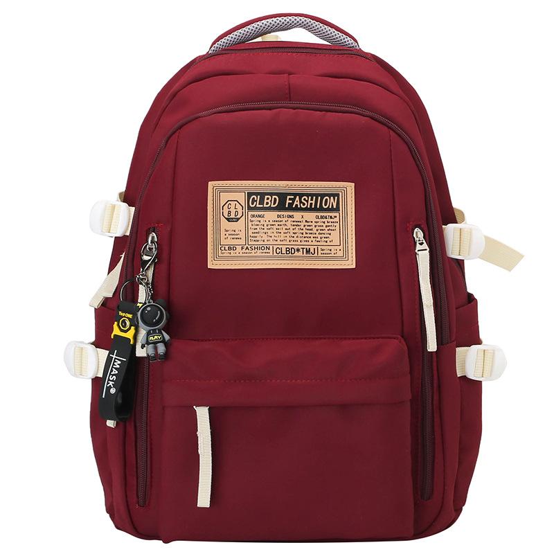 Grundschüler  Mittelschüler  Studenten  Gymnasiasten  Jungen  Burgunderfarbener Rucksack mit großem Fassungsvermögen