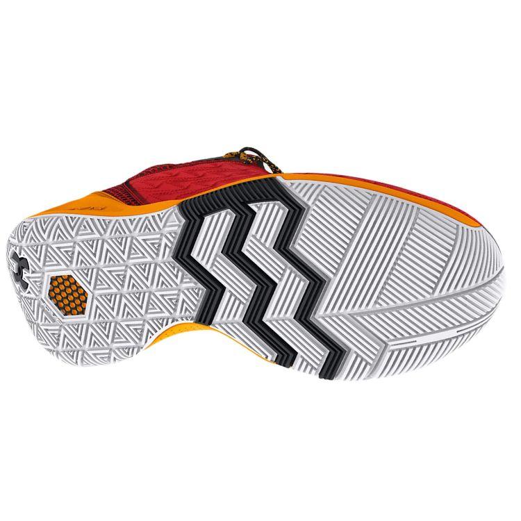 Under Armour Havoc 5 Clone Round Toe Lace-Up Mid-Top Basketball Shoes Men Sneaker Red Yellow 3025605-600