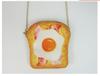 Creative female shoulder bag cute poached egg bag toast bread chain mobile phone bag Japanese and Korean fabric mini bag
