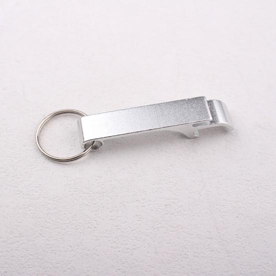 5Pcs Alloy Bottle Opener with Keychain Ring Compact Lightweight Versatile Portable Bottle Opener Keyring Accessory