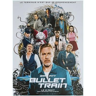 Cinema Poster - BULLET TRAIN - 53x39cm - Rolled - David Leitch, Brad Pitt, Joey King