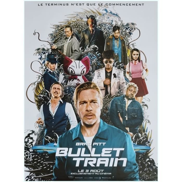 

BULLET TRAIN Affiche Cinéma Préventive Roulée format (53x39cm) David Leitch, Brad Pitt, Joey King