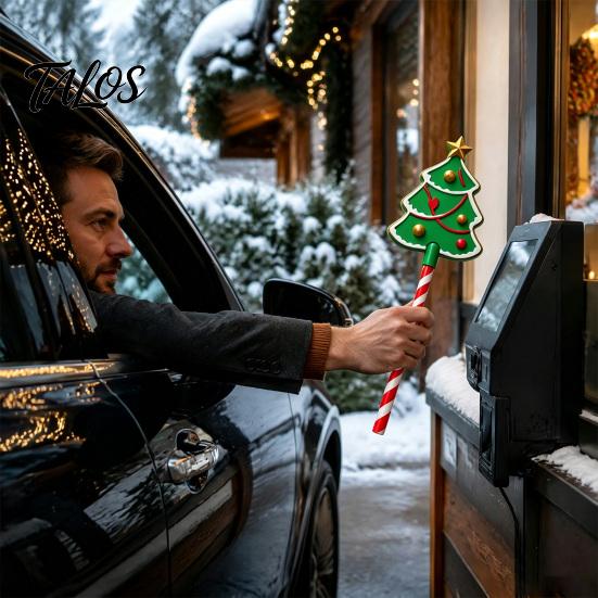 Weihnachtskarte Tippstab 2 Stück Kreditstab, 3D-gedrucktes kontaktloses Zahlungswerkzeug, Festliches Langlebiges PLA Leichtes Zahlungszubehör für Geschäfte Restaurants