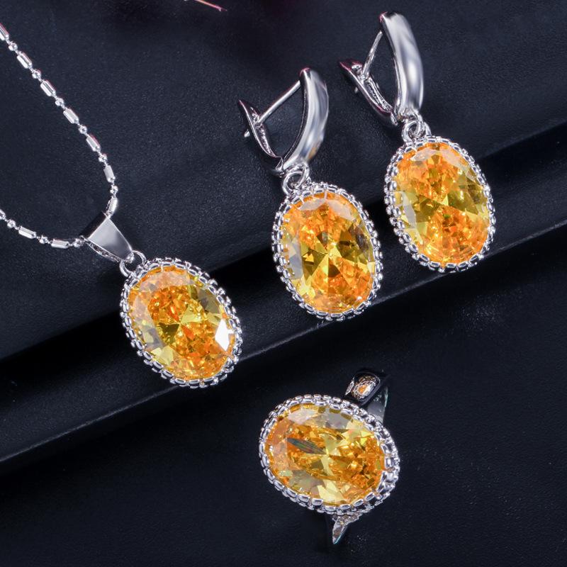 

Комплект: Цепочка, Ожерелье с цирконом, Кольцо, Серьги, Набор украшений. 9