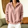 Women's Double-Sided Zip Neck Hoodie Casual Fall Winter Sweatshirt for Commute