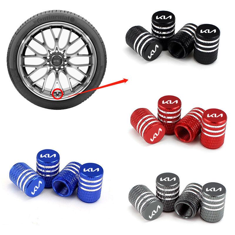 Car Tire Valve Caps Tyre Rim Stem Covers Dust Proof Decorative Universal Caps For KIA RIO 2 3 4 5 Xline X Line Car AccessoriesYT4