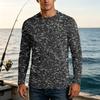 Men's UPF50+ Sun Protection Shirt Long Sleeve Outdoor Stretch Athletic Top Lightweight Quick Dry UV Resistant