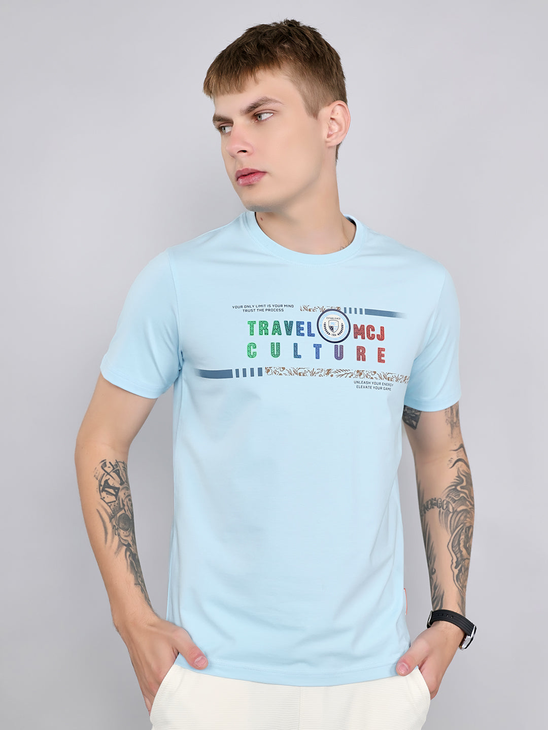Monte Carlo Men Smart Fit Sky Tshirt M небо
