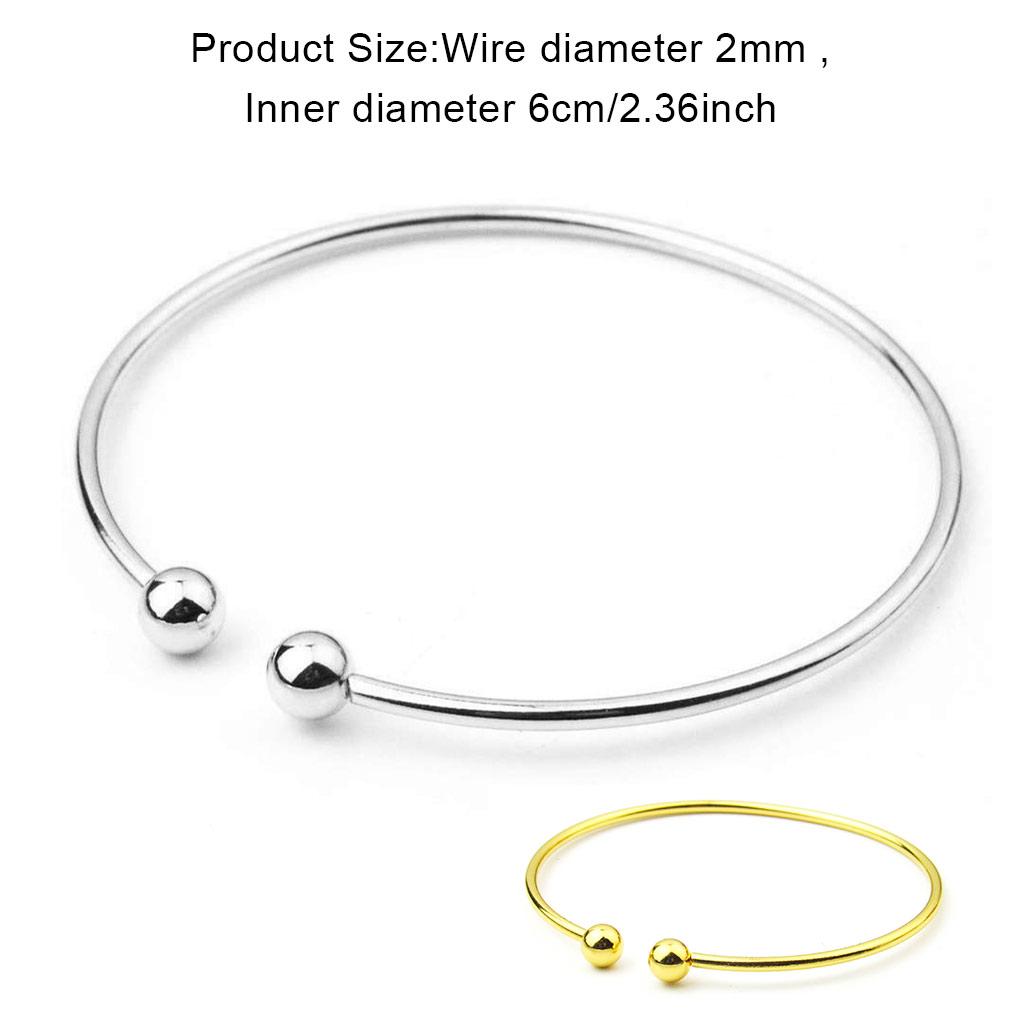 Woman Open Bracelet Silvery Plated Double Head Opening Bangle Adjustable Decorations Gilrs Mother Decor Jewelries Bangles